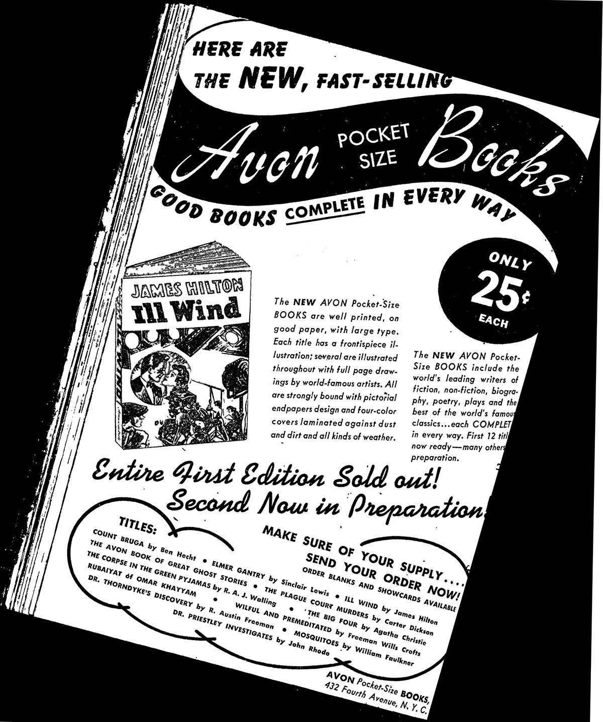 1941 Avon Books is established… HarperCollins Publishers